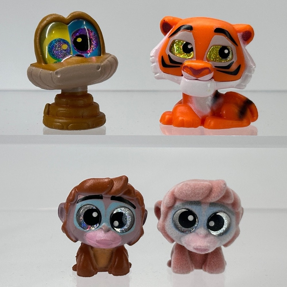 Disney Doorables The JUNGLE BOOK Shere Khan Kaa King Louie Flocked Series 7 RARE
